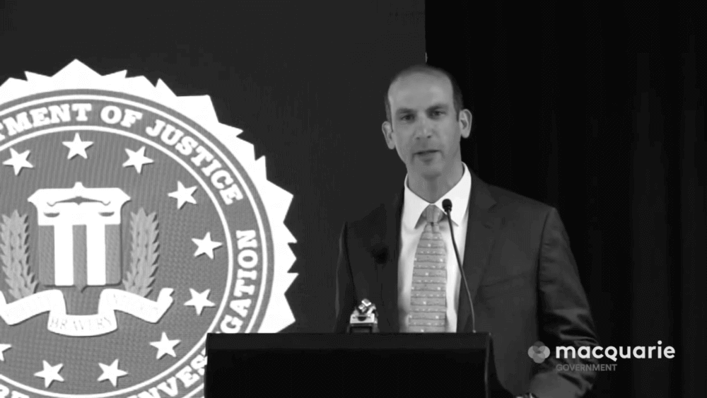 Macquarie Government hosts Gordon Bitko the CIO from the FBI to talk about cyber security secure cloud and cyber threat management