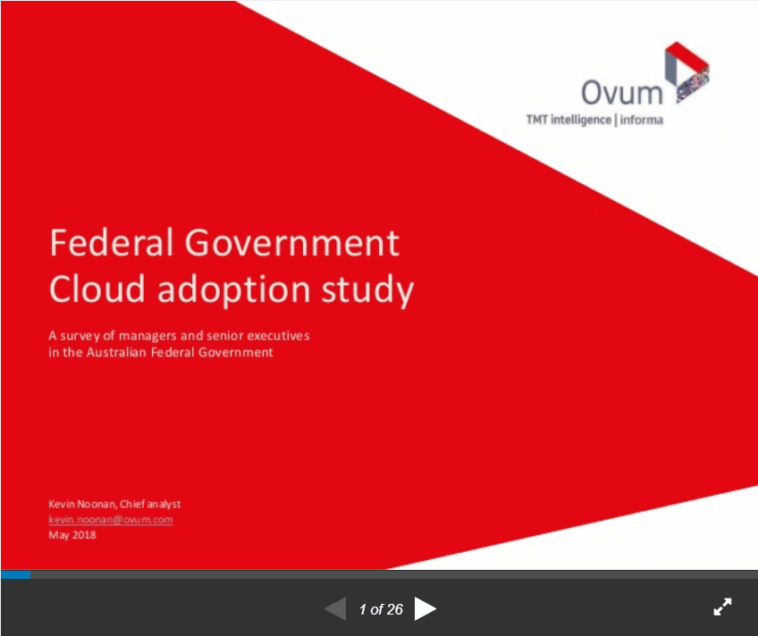 Federal Government Cloud Adoption - Ovum Study