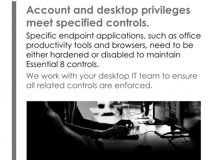 Account and desktop priviledges