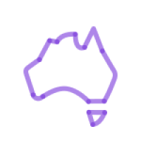 Australian map, logo icon